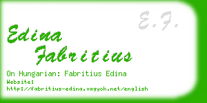 edina fabritius business card
